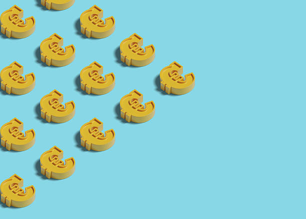 istock Isometric pattern of yellow euro signs. 3D illustration. 2216821737