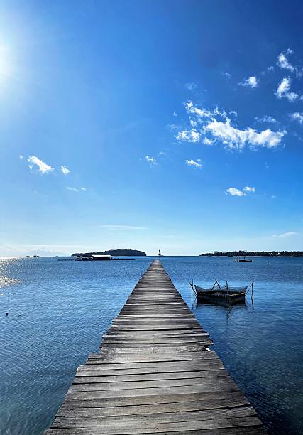 istock wooden pier of dock 2216827803