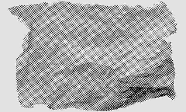 istock Large crumpled sheet of paper. Vector illustration with halftones. 2216834649