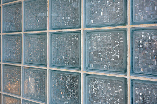 The corner of a square glass grid