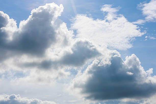istock Beautiful cloud formations gather across a vivid blue sky, creating a stunning and peaceful natural backdrop. 2216838650