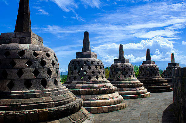 Borobudur is a 9th-century Mahayana Buddhist temple located in Magelang Regency, Central Java, Indonesia.