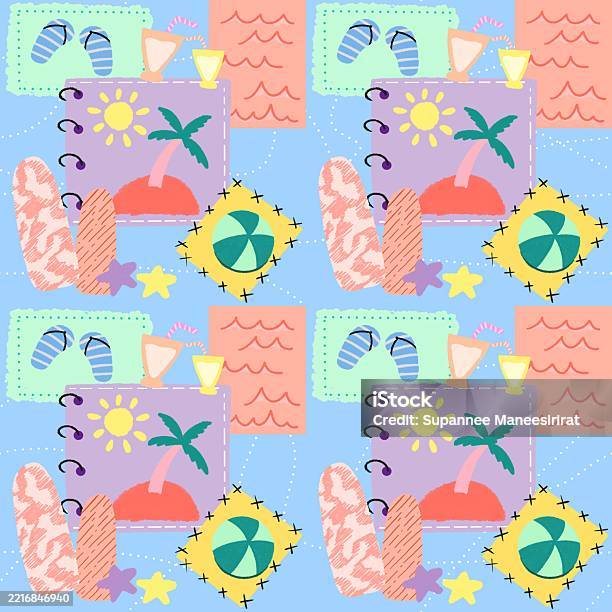 Summer Fun Pattern Seamless Patternsummer Themed Background Pattern Designed In A Fun And ...
