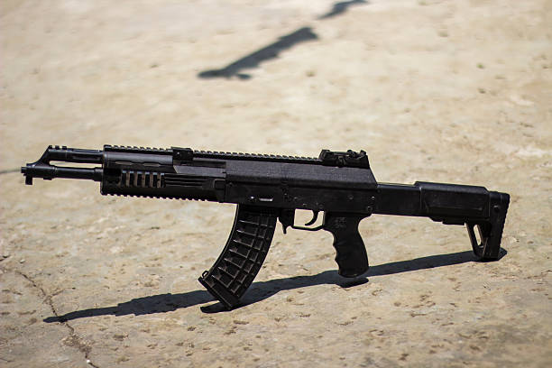 istock toy assault rifle on the ground 2216848206