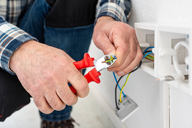 istock Electrician at work on a residential electrical system. Electricity. 2216857853