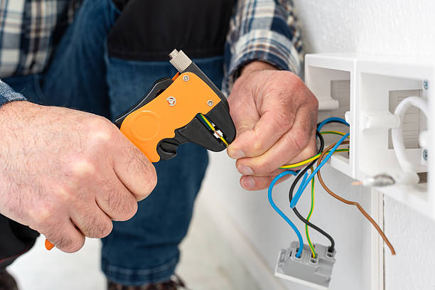 istock Electrician at work on a residential electrical system. Electricity. 2216857937