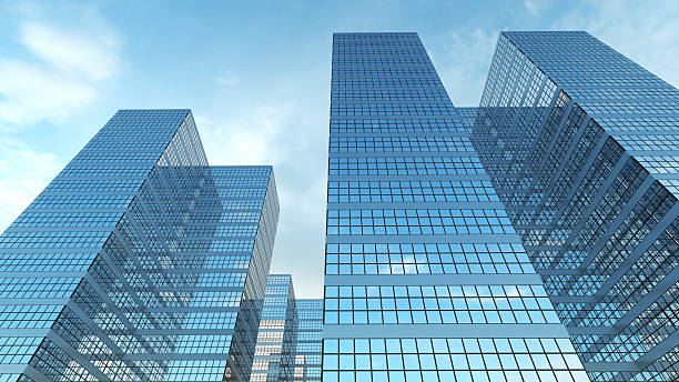 istock A uprisen angle view of group of skyscraper. 2216864135