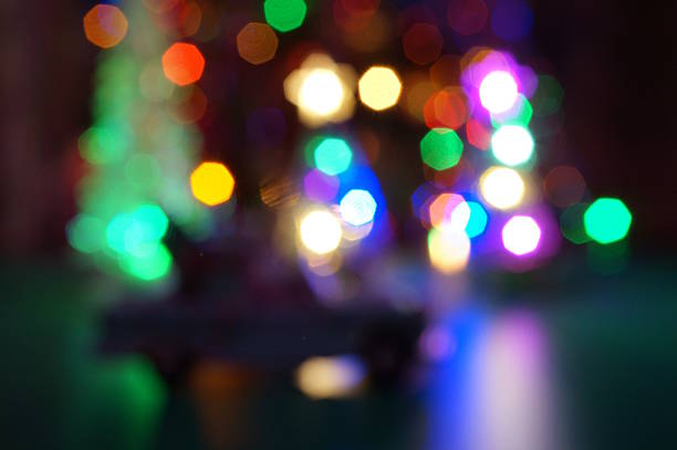 istock Blurred Christmas background. Glowing garlands and toys. 2216873796