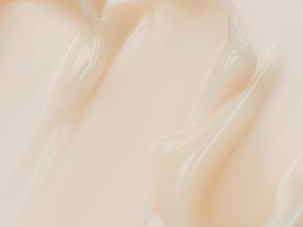 istock Elegant 3D rendering of glossy beige liquid. Smooth, flowing texture, Luxurious background for nail polish, gel, or skincare products. Delicate, feminine beauty concept with a gentle, creamy feel. 2216881987