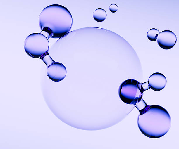istock Futuristic 3D Molecular Structure – Transparent Spheres and Liquid Elements for Skincare and Science Concepts 2216882013