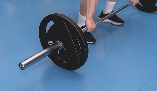 istock A man doing deadlift training in gym 2216884711