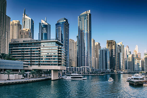 istock Dubai Marina at sunset 2216889706