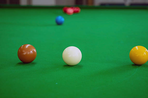 istock Snooker balls on a green table ready to be played. 2216898205