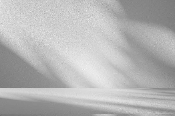 istock Wall interior background, studio and backdrops show products.with shadow from window color white . background for text insertion and presentation product 2216911488