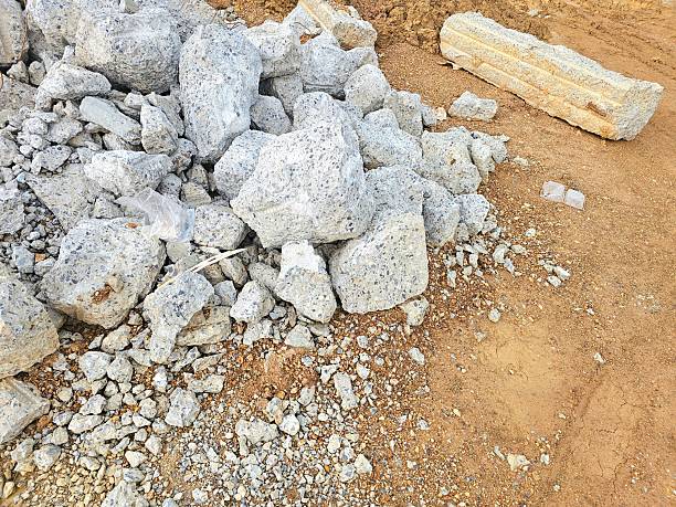 istock Concrete pillars and broken concrete fragments from the earthquake 2216913405