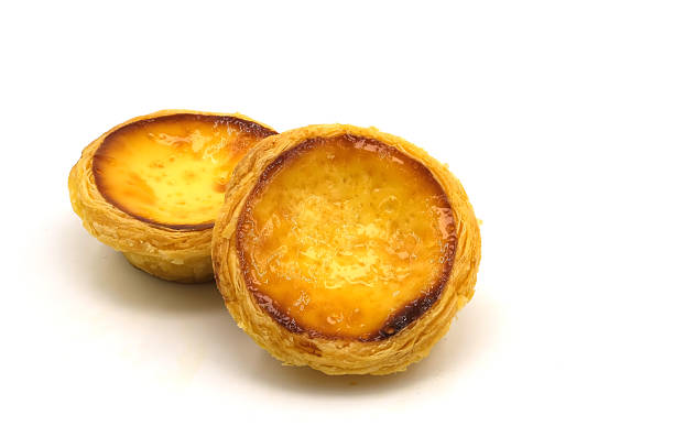 istock Egg tart the delicious crispy bakery on  white background 2216917923