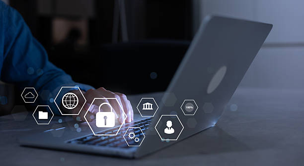 istock Close up businessman hand typing or working on laptop for programming about cyber security , advance future technology concept 2216922531