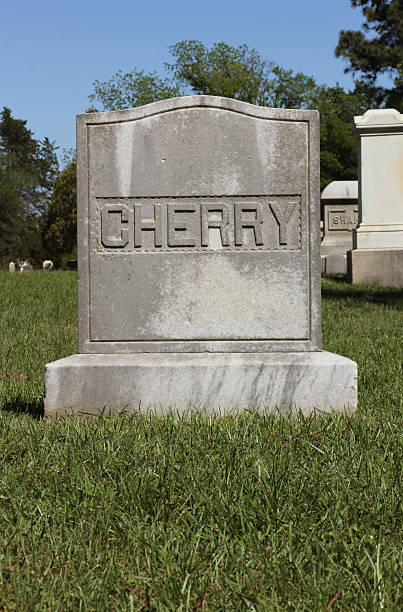 istock Word Cherry on Headstone Death Concept 2216925442