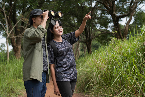 istock Female birdwatching/hiking  in nature concept 2216926398
