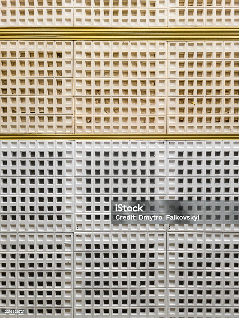Standard Grid Pattern Tile Interior Tiles With Square Grid Pattern And Yellow Lines Stock Photo ...