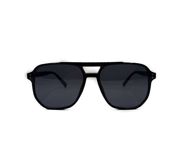 istock Unisex trendy black sunglasses isolated on white background, copy space 2216931656