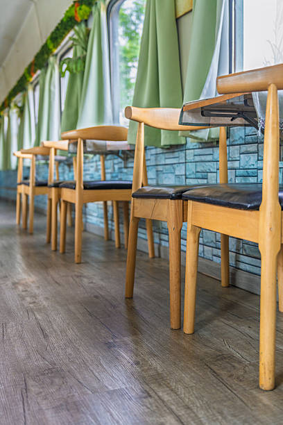 A corner of the fresh and artistic train restaurant