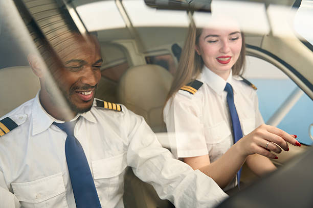istock Student pilots training in cockpit: learning to fly together 2216943319