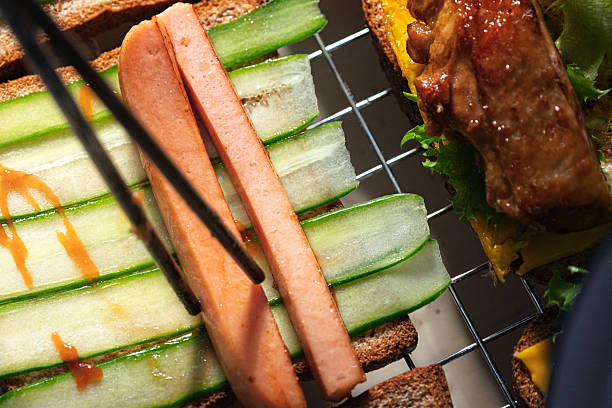 Delicious Sandwich with Vegetable Platter