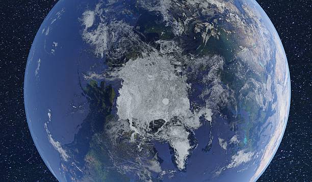 Globe Continent North Pole South Pole 3D illustration