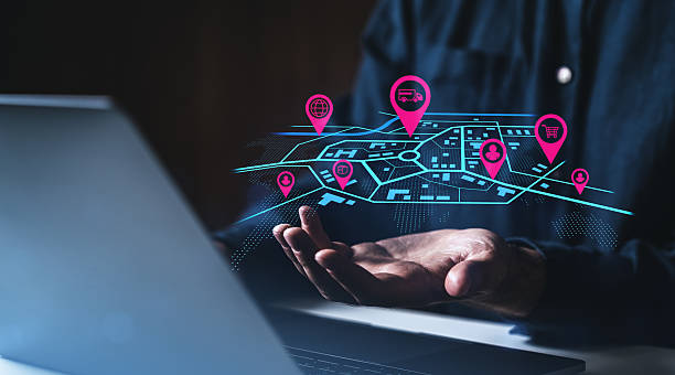 istock Logistics and transportation management with digital map and delivery tracking concept. 2216954657