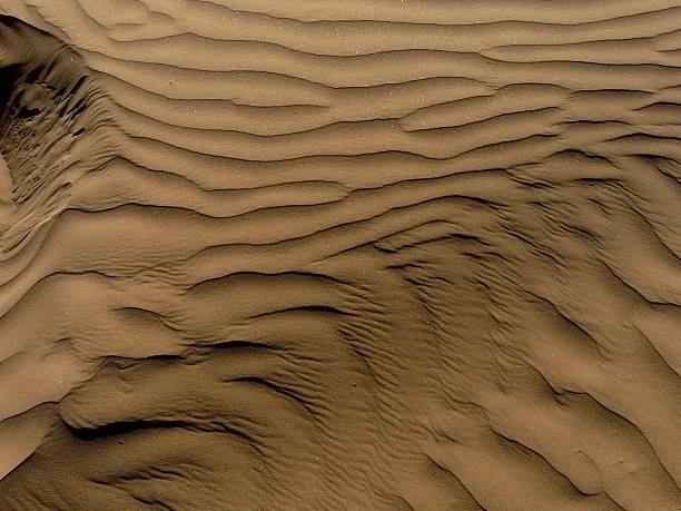 Close-up of sandy sunlit dunes in Richtersveld
