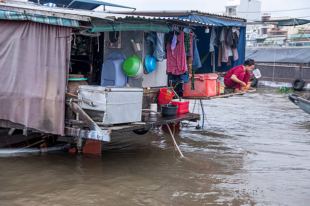 floating fish farm in ha long bay vietnam. production of fish and shellfish in the sea.
