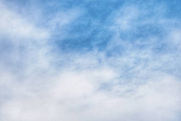 bright blue sky during the day with soft white clouds.