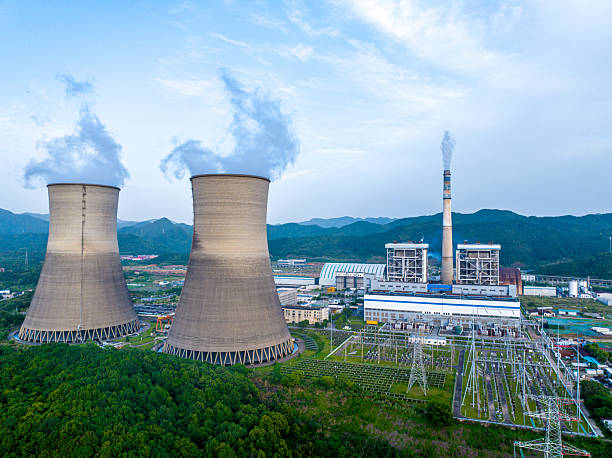istock Thermal power plant at night 2216956560
