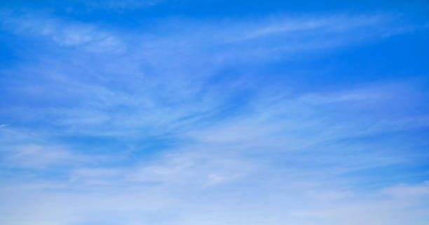 istock Bright blue sky with fine cirrus clouds, abstract nature background 2216956796