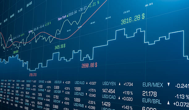 istock Abstract charts, graphs, lines and stock market data. 2216957114