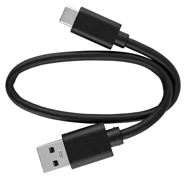 istock Quality cable with Type-C and USB connectors. On a white background in insulation 2216960715
