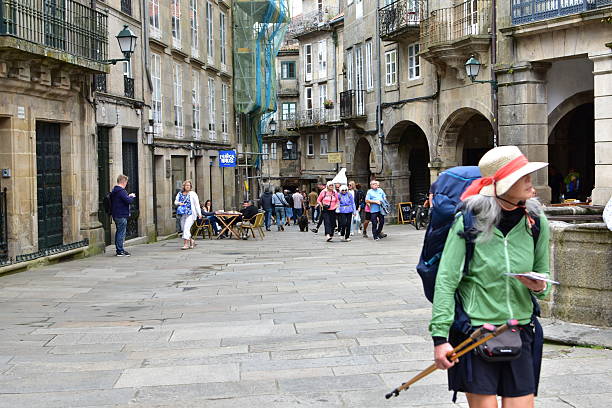 Santiago de Compostela, Spain. May 25, 2025. Street city view.
