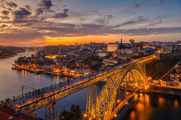 istock Beautiful view of Porto illuminated at sunset 2216964716