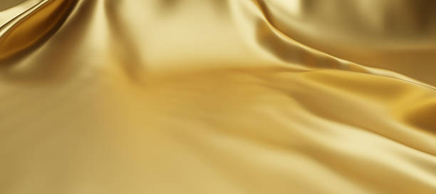 istock Gold fabric background for product display 3D render 2216965506