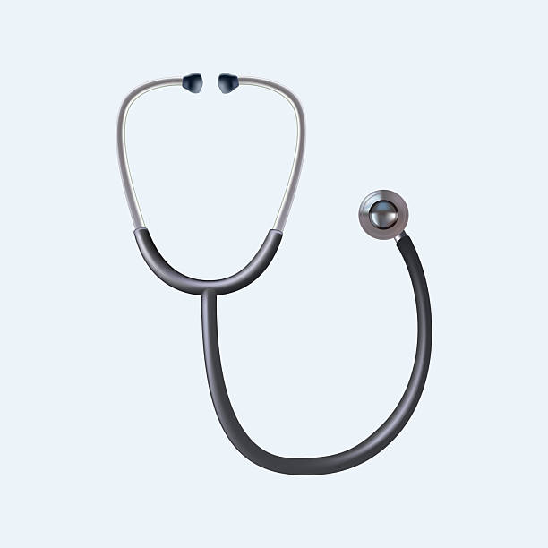 istock Stethoscope graphic icon. Stethoscope sign isolated on white background. Symbol medicine. Vector illustration 3D render 2216966017