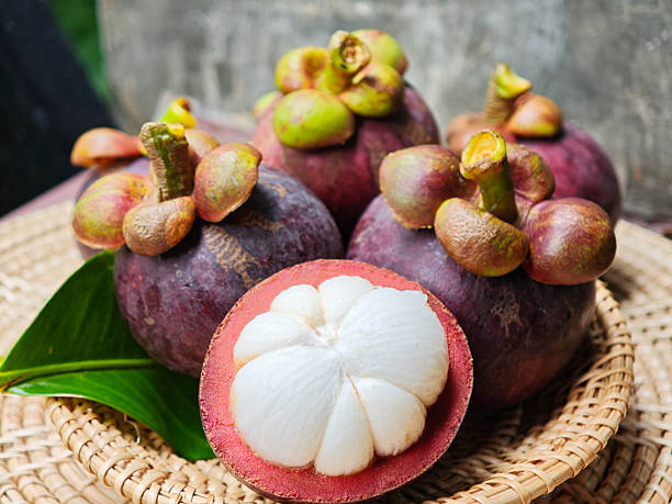 istock Mangosteen fruits in the basket 2216975578