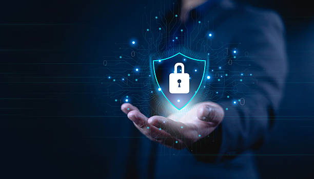 istock Cyber security concept, System smart peotechtion security global network, Businessman shows icon virtual on hand, cyber, security, network, technology, digital, global 2216976606
