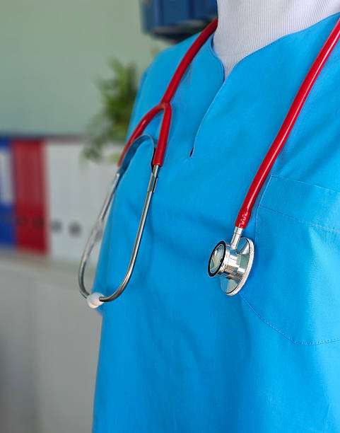 istock Doctor scrub with stethoscope in a healthcare environment showcasing commitment to patient care 2216981467