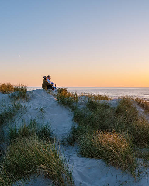istock Romantic sunset moment on a Danish beach with golden sands and soft waves 2216987138