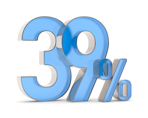 istock Thirty nine percent on white background. Isolated 3D illustration 2216996703