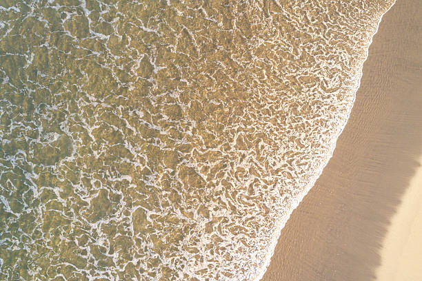 minimalist nature background: subtle sand textures and lines, overhead drone view
