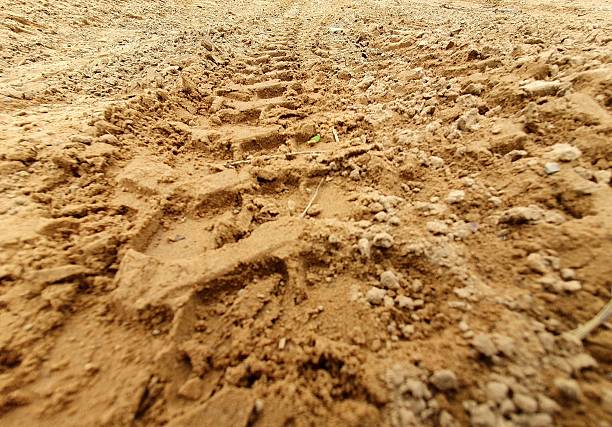 istock Tire tracks in the sand 2217006238