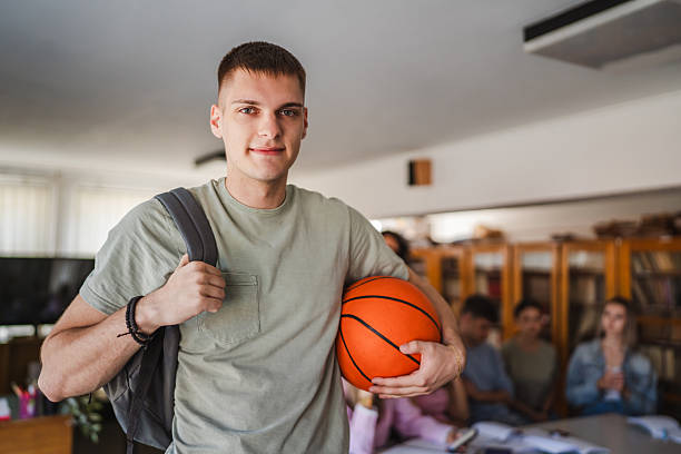 Boy playing basketball isolated. Different positions. From my sport series.