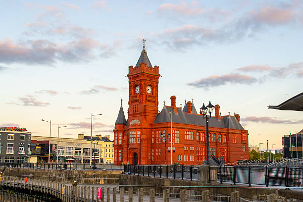 istock historic red building on the Cardiff waterfront 2217011191